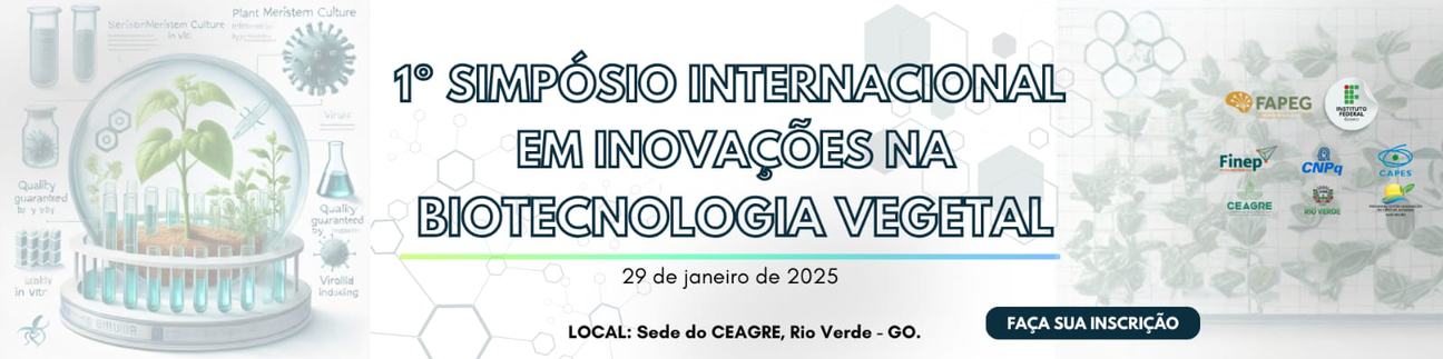 Banner 1º Simpósio Internacional em Inovações na Biotecnologia Vegetal