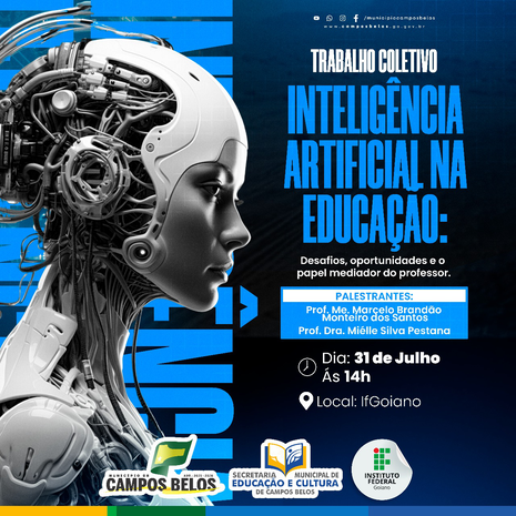 Banner Trabalho Coletivo - Inteligência Atificial na Educação: Desafios, oportunidades e o papel mediador do professor.