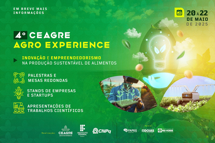 Banner IV CEAGRE AGRO EXPERIENCE - Conectividade na Agricultura Exponencial: inovação e sustentabilidade na produção de alimentos