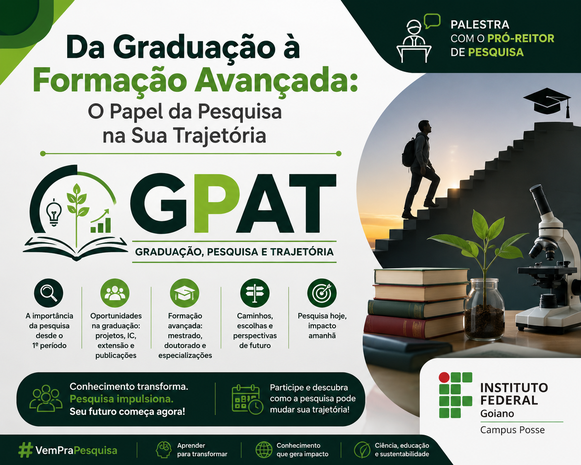 Banner Da graduação à formação avançada: o papel da pesquisa na sua trajetória