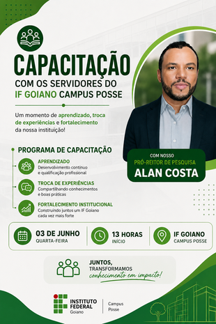 Banner Capacitação com os servidores do IF Goiano Campus Posse