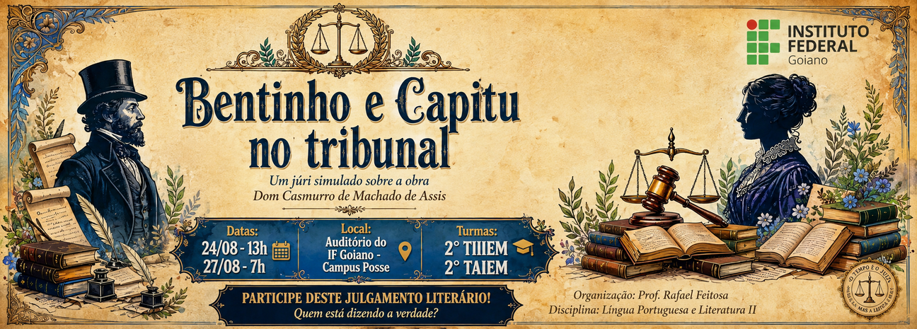 Banner Júri Simulado - Bentinho e Capitu No Tribunal