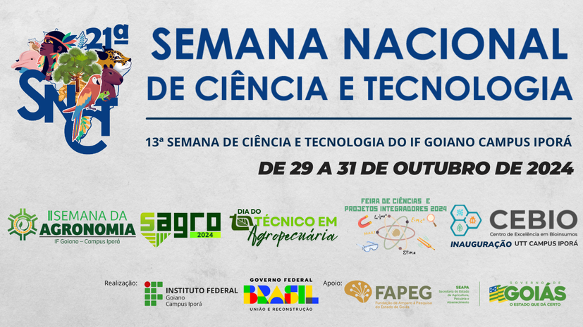 Banner XXI Semana Nacional de Ciência e Tecnologia