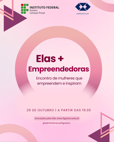 Banner Elas+Empreendedoras: Encontro de Mulheres que Empreendem e Inspiram