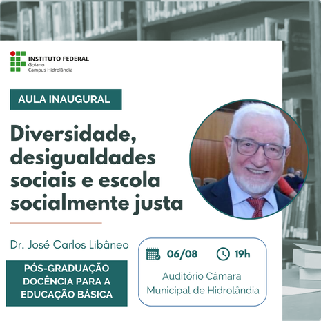 Banner Aula Inaugural da Pós-Graduação em Docência para a Educação Básica