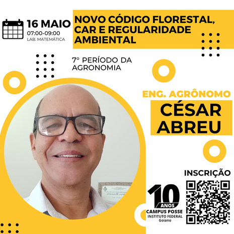 Banner Novo Código Florestal, CAR e Regularidade Ambiental.
