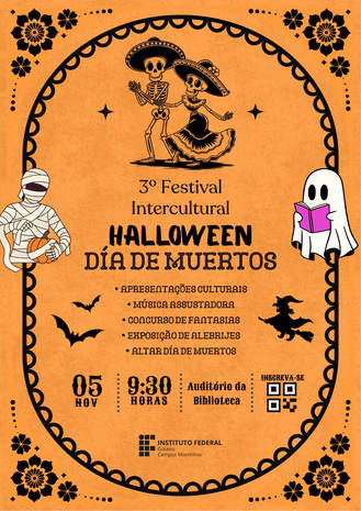 Banner 3° Festival Intercultural Halloween/ Día de muertos