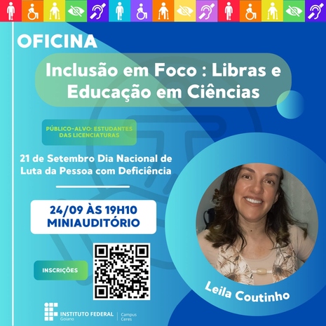 Banner Inclusão em Foco - Libras e Educação em Ciências