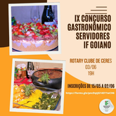 IX Concurso Gastronômico - Dia 03 de junho no Rotary Club de Ceres