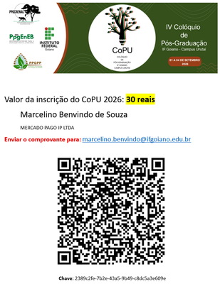 IV CoPU - Colóquio da Pós-Graduação do IF Goiano - Campus Urutaí